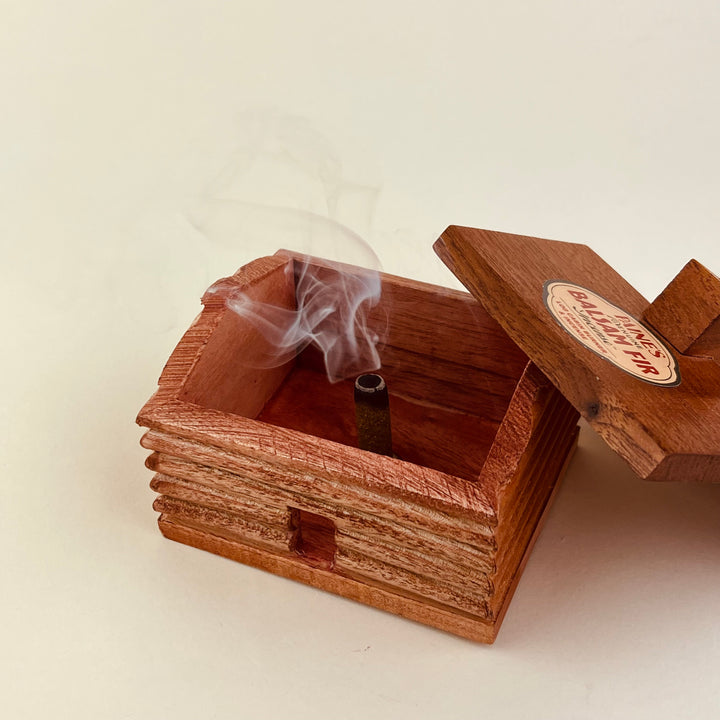 Paines Incense  - Large Log Cabin Burner with Balsam Fir Incense