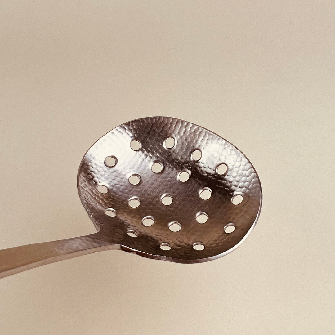 Hammered Stainless Steel Slotted Spoon