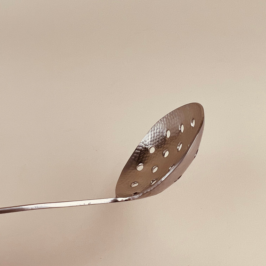 Hammered Stainless Steel Slotted Spoon