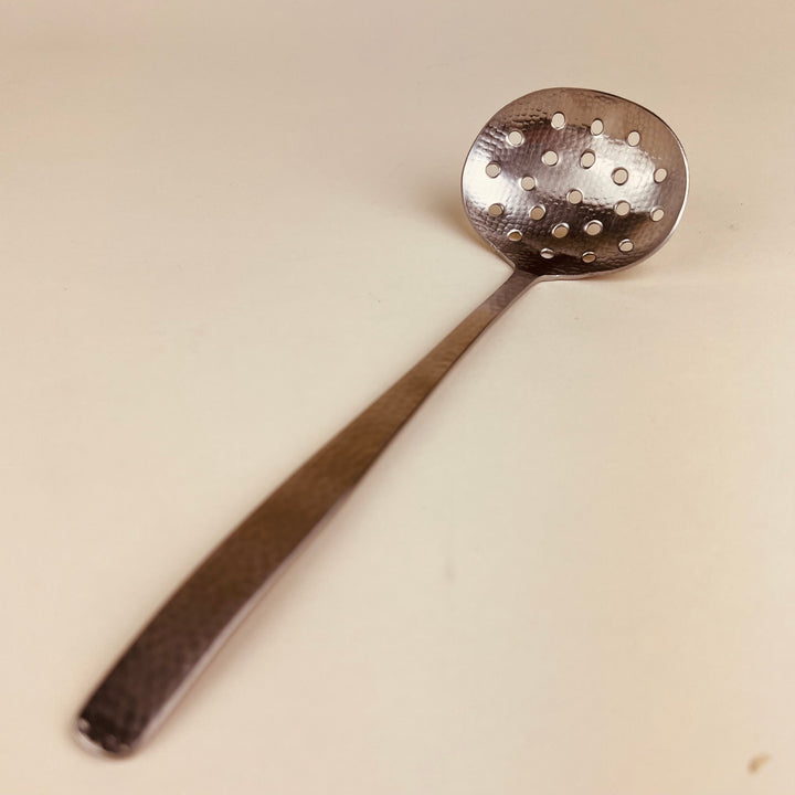 Hammered Stainless Steel Slotted Spoon