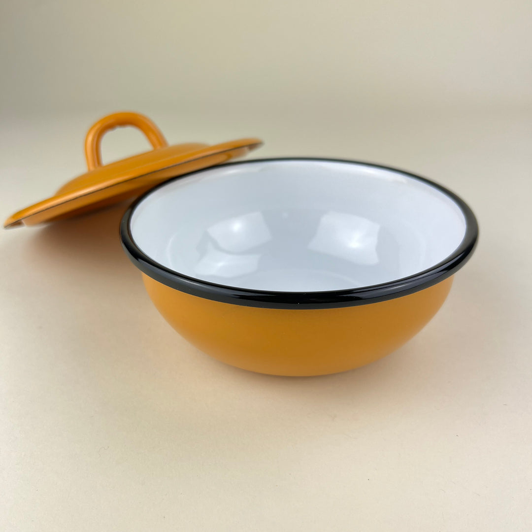 Medium Enamel Bowl with lid
