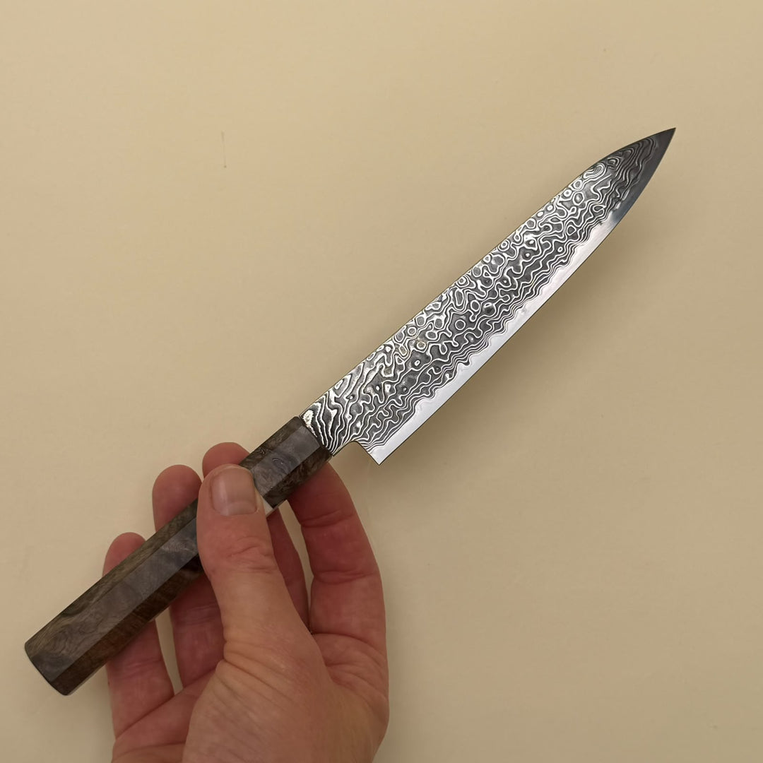 Hatsukokoro Ryuhyo SG2 Gyuto Knife 210mm Kurozome Damascus