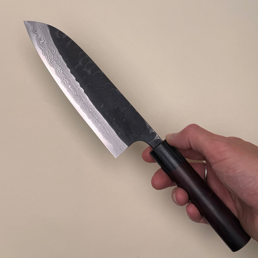 Akifusa - Kurouchi Suminagashi Santoku 165mm - Community Cutlery