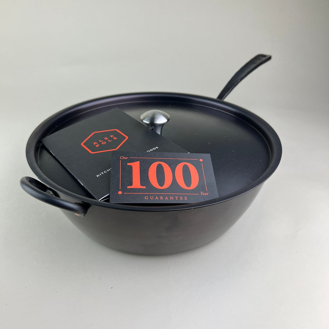 Alex Pole - 11" Hand Spun Saute Pan with Lid - Community Cutlery