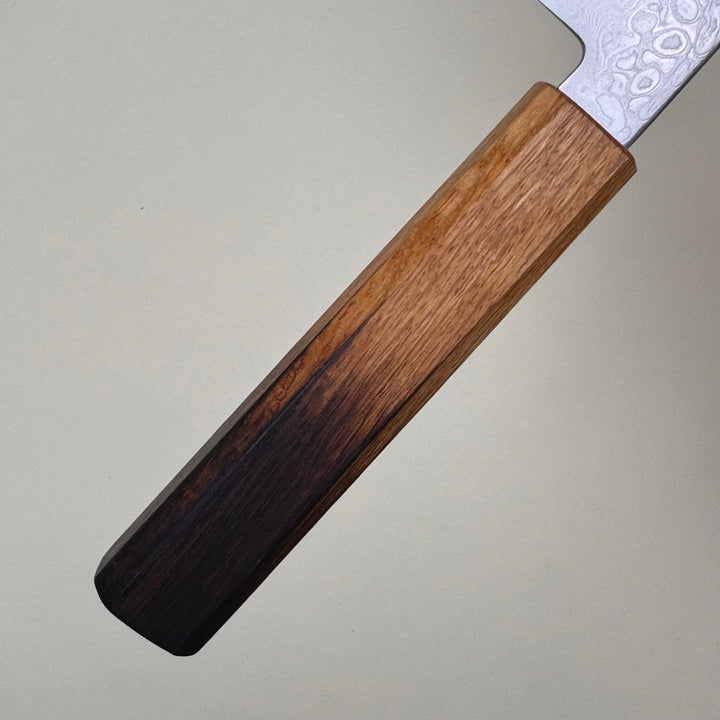 Damascus Petty 150mm ZA18 Burnt Oak Handle - Community Cutlery