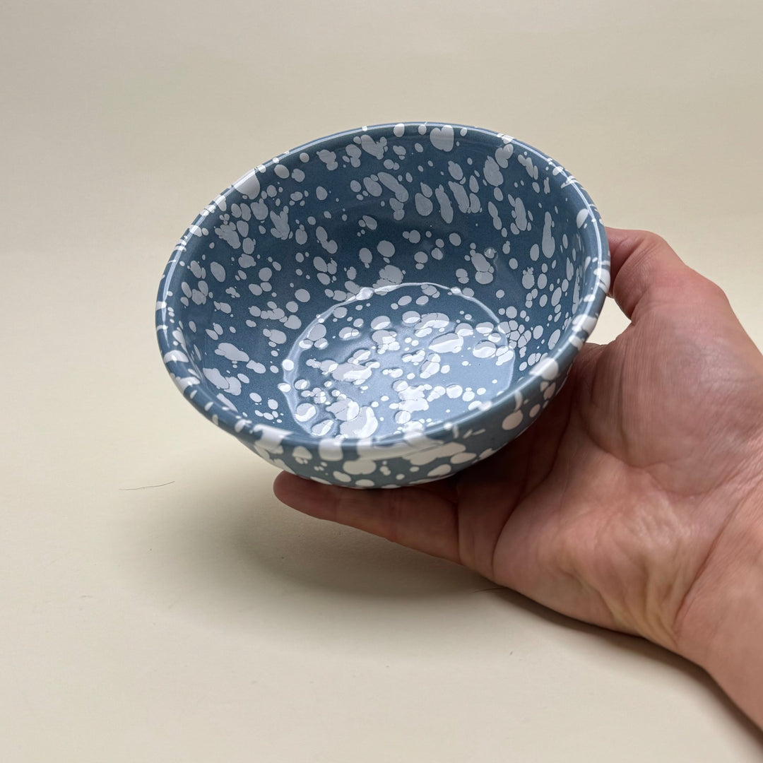 Enamel Breakfast Bowl - Pale blue and White - Community Cutlery