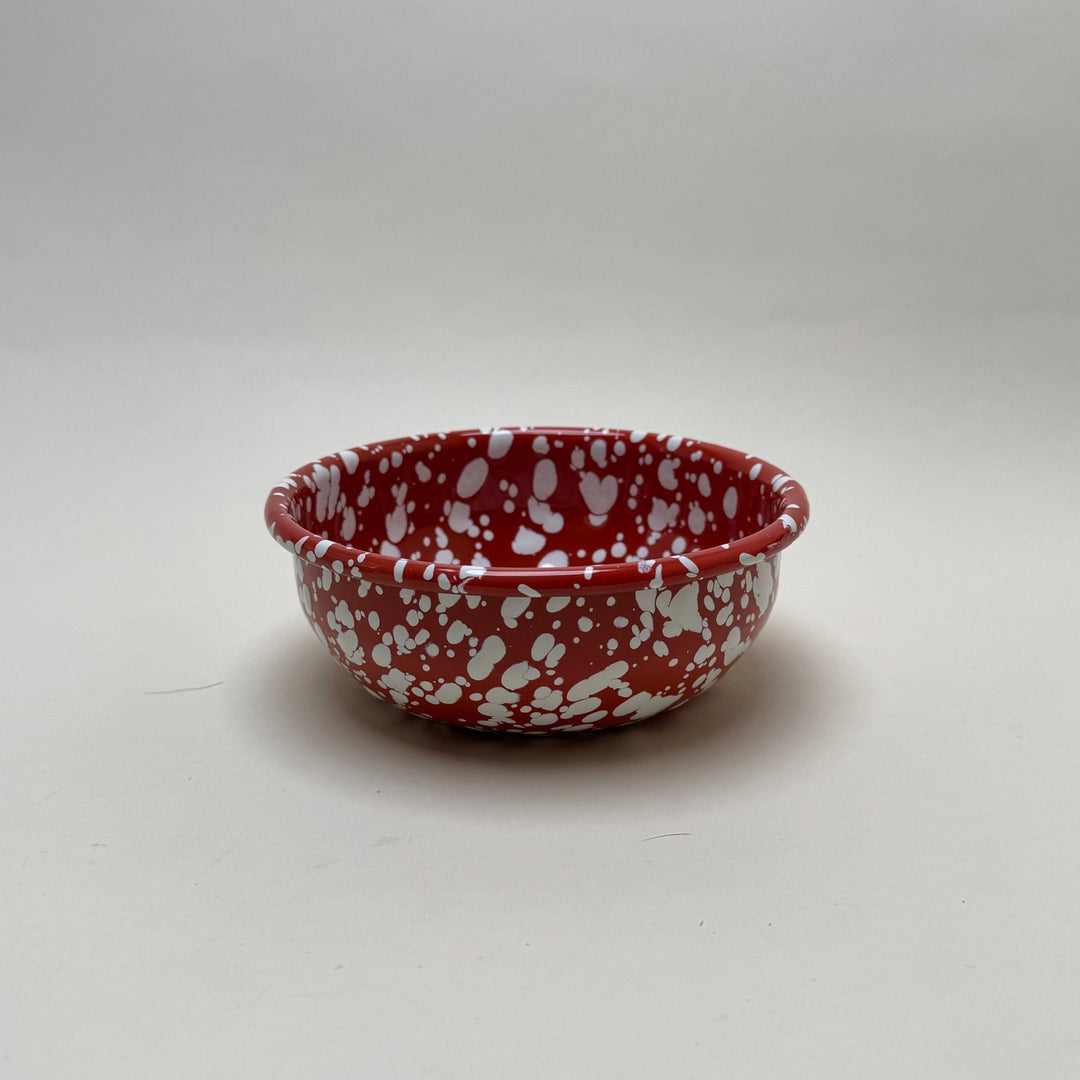 Enamel Breakfast Bowl - Terracotta and White - Community Cutlery