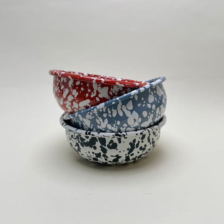 Enamel Breakfast Bowl - Terracotta and White - Community Cutlery