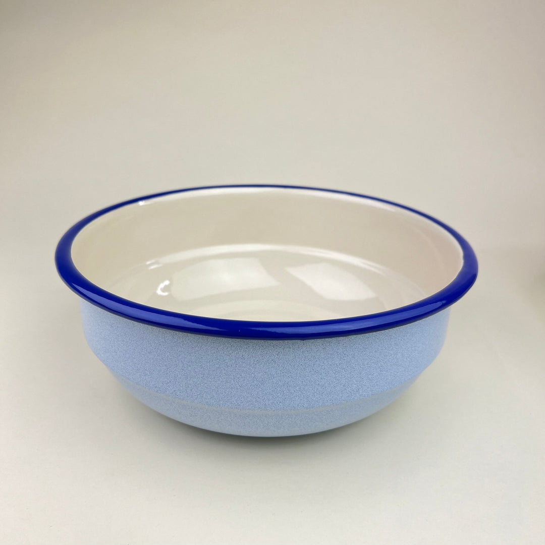 Enamel Mixing Bowl - Speckled Blue - Community Cutlery