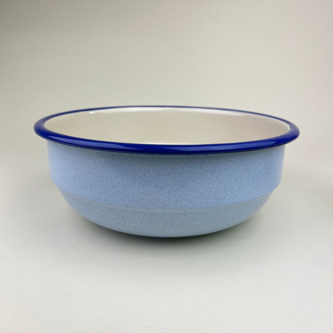 Enamel Mixing Bowl - Speckled Blue - Community Cutlery