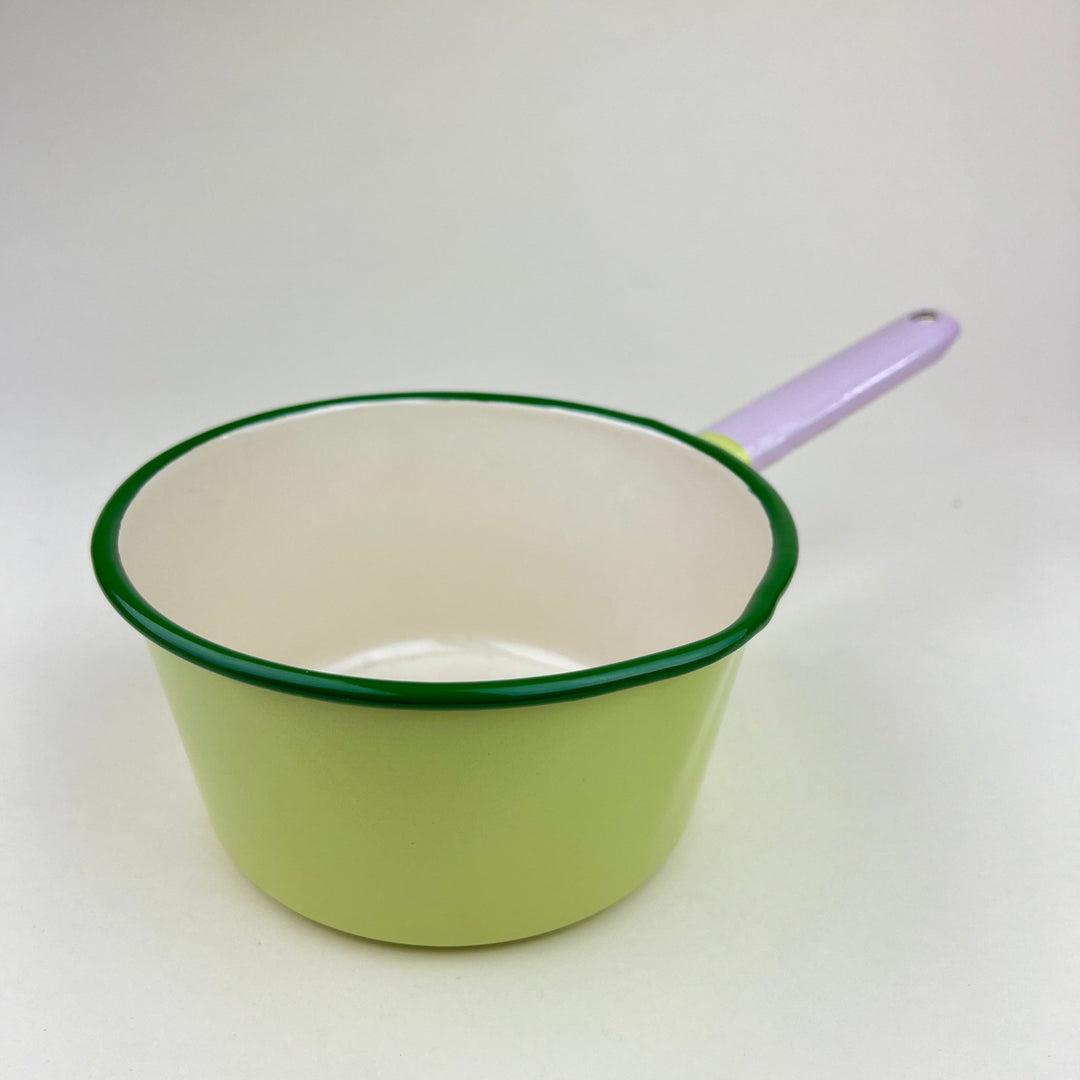 Enamel Saucepan - Pastel Green - Community Cutlery