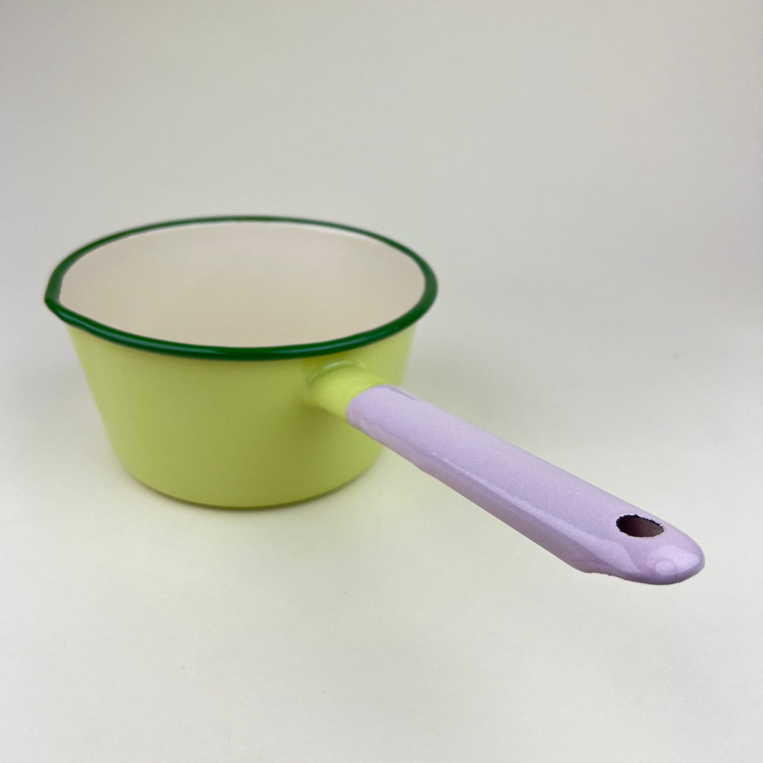 Enamel Saucepan - Pastel Green - Community Cutlery