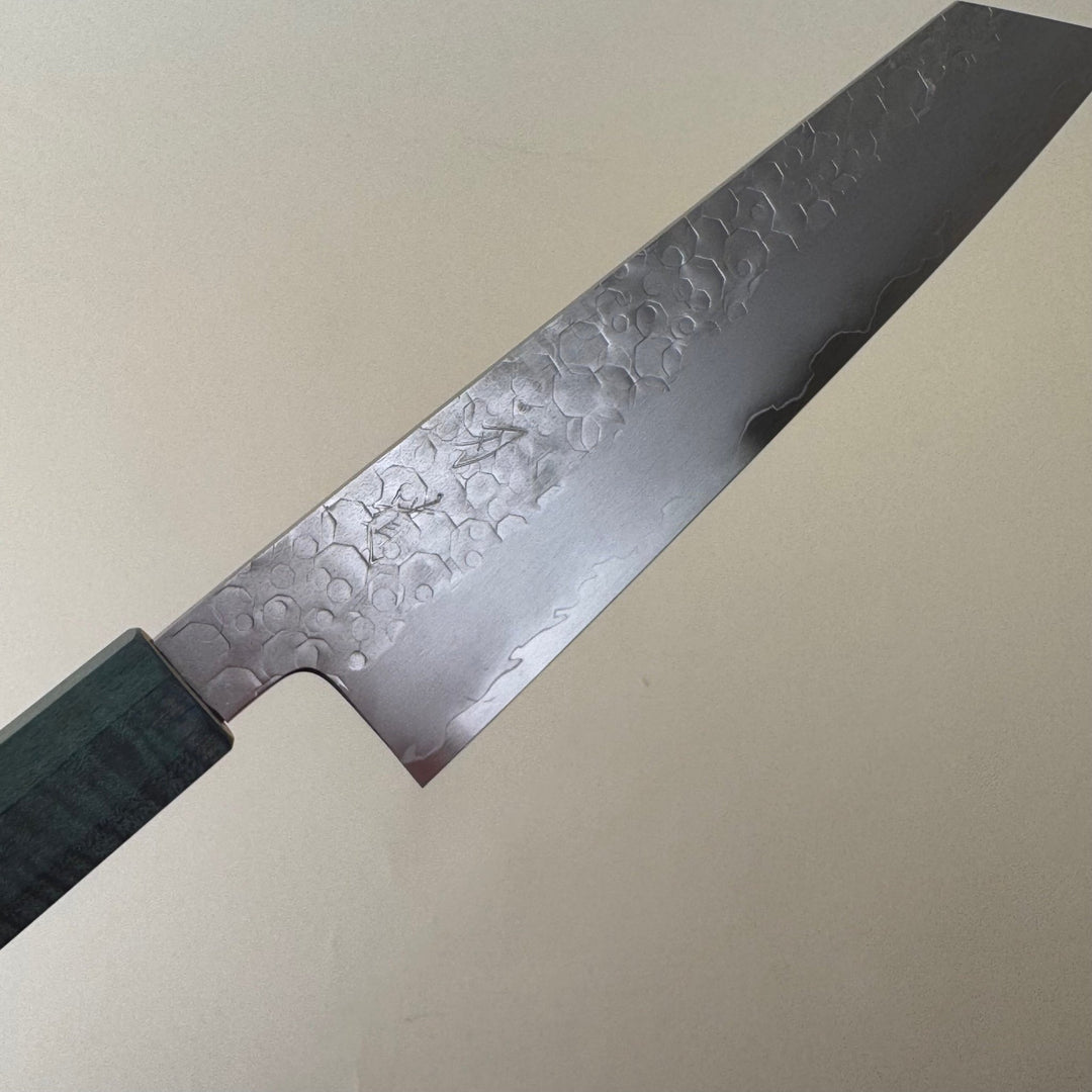 Hado Shiosai K Gyuto Blue Stabilised wood Handle 210mm - Community Cutlery