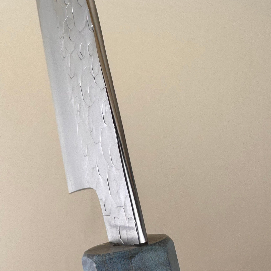 Hado Shiosai Ko Bunka Blue Stabilised Wood Handle 135mm - Community Cutlery