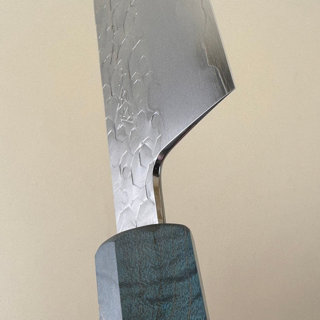 Hado Shiosai Ko Bunka Blue Stabilised Wood Handle 135mm - Community Cutlery