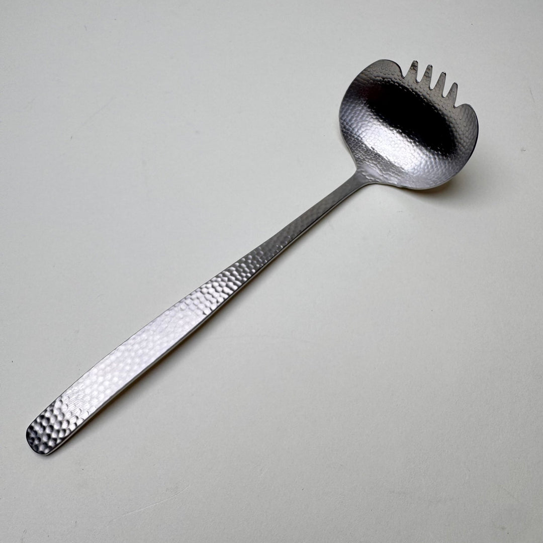 Hammered Stainless Steel Forked Ladle - Community Cutlery