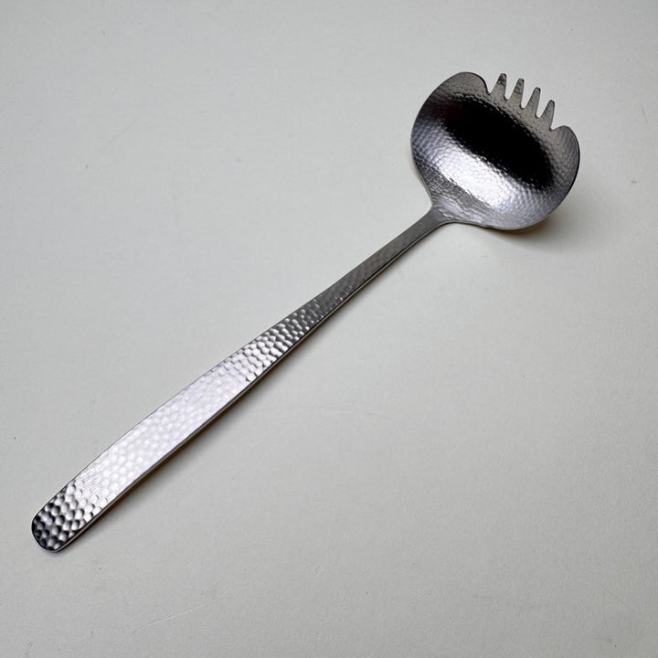 Hammered Stainless Steel Forked Ladle - Community Cutlery