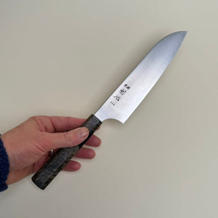 Hatsukokoro Hayabusa Aogami Super Santoku Knife 180mm-knife-Community Cutlery