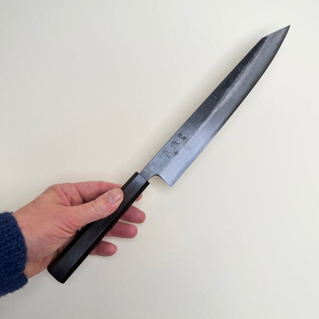 Hatsukokoro Kumokage Kurouchi Damascus Sujihiki Knife 250mm-knife-Community Cutlery