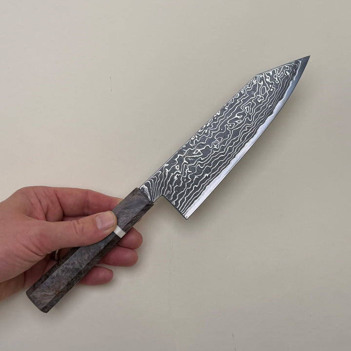 Hatsukokoro Ryuhyo SG2 Bunka Knife 180mm Kurozome Damascus-knife-Community Cutlery