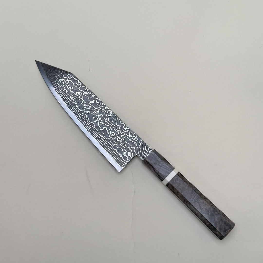 Hatsukokoro Ryuhyo SG2 Bunka Knife 180mm Kurozome Damascus-knife-Community Cutlery
