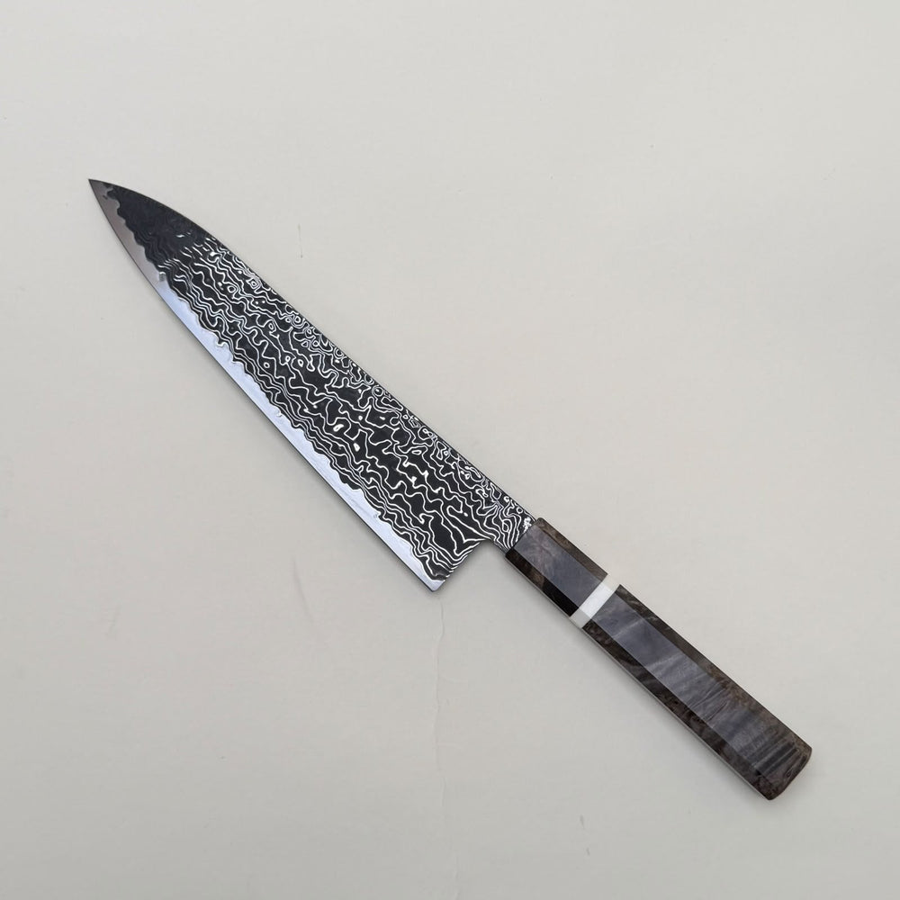 Hatsukokoro Ryuhyo SG2 Gyuto Knife 210mm Kurozome Damascus-knife-Community Cutlery