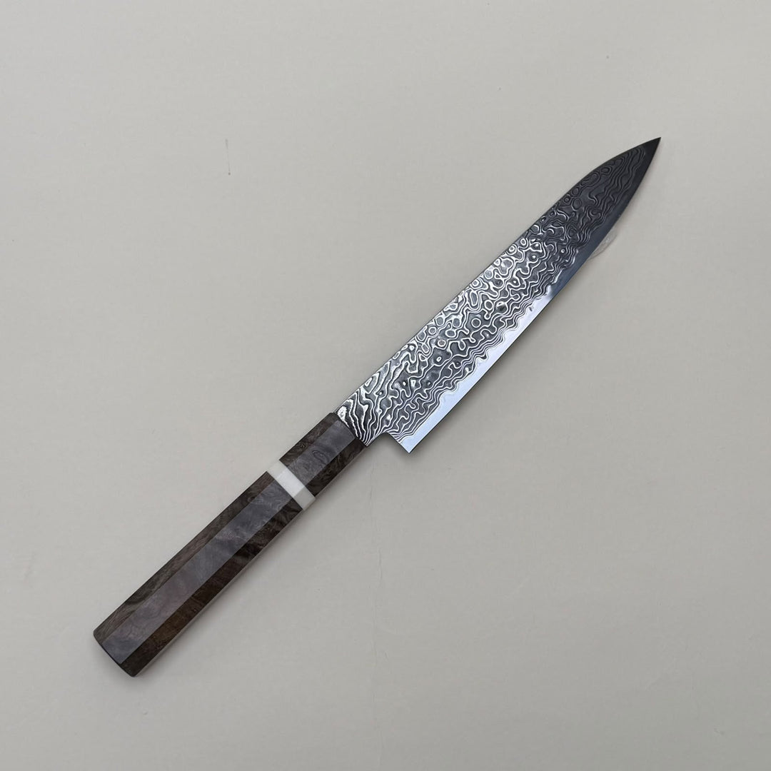 Hatsukokoro Ryuhyo SG2 Petty Knife 150mm Kurozome Damascus-knife-Community Cutlery