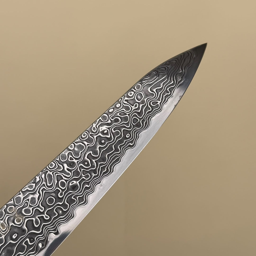 Hatsukokoro Ryuhyo SG2 Petty Knife 150mm Kurozome Damascus-knife-Community Cutlery
