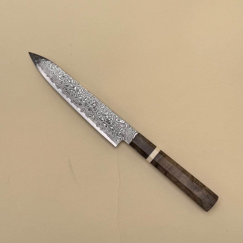 Hatsukokoro Ryuhyo SG2 Petty Knife 150mm Kurozome Damascus-knife-Community Cutlery
