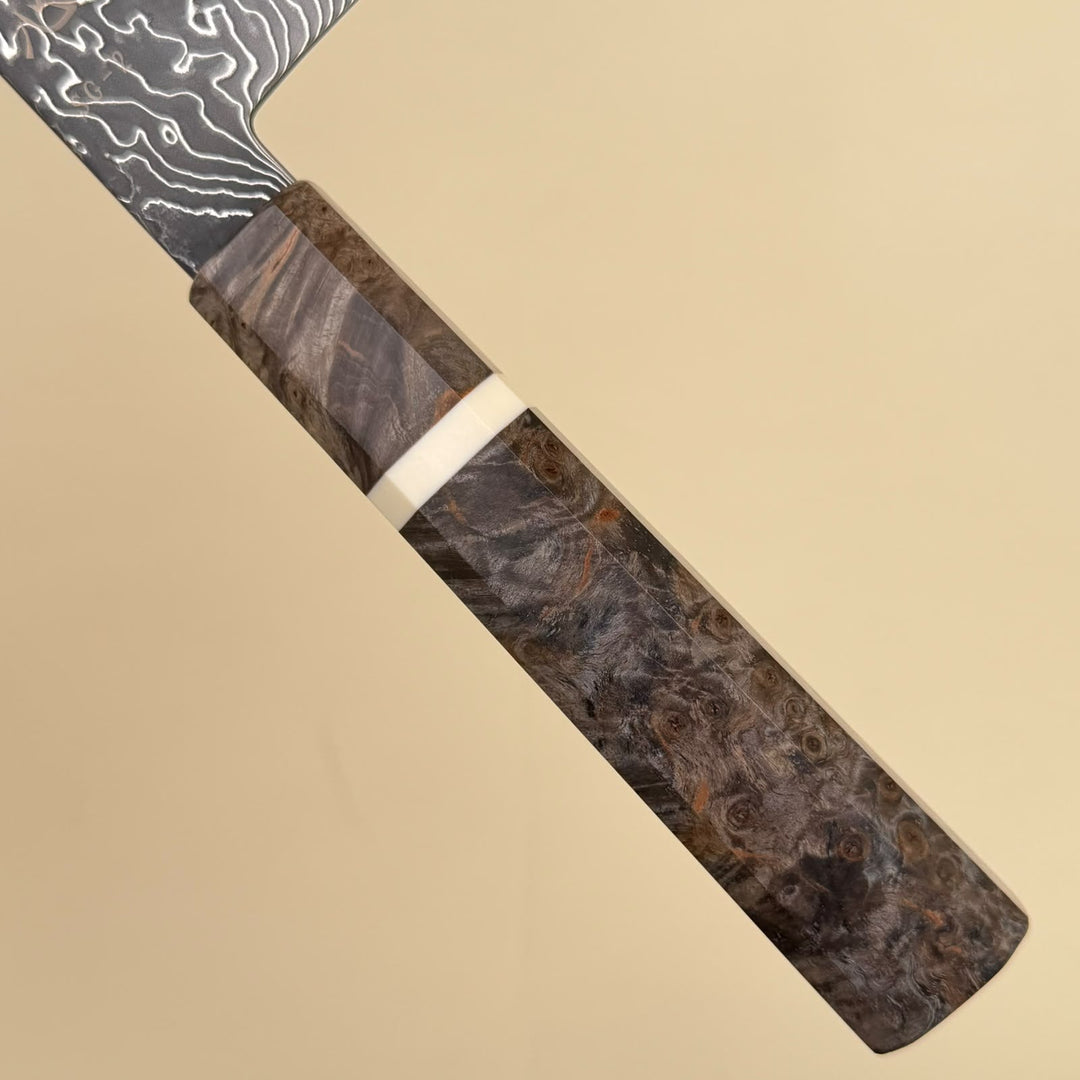 Hatsukokoro Ryuhyo SG2 Santoku Knife 180mm Kurozome Damascus-knife-Community Cutlery