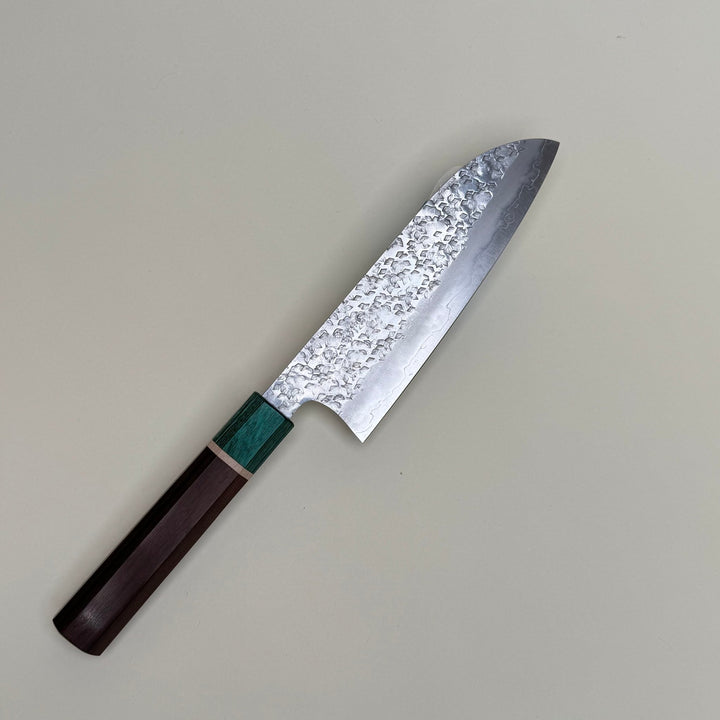 Makoto Kurosaki Samidorizuki SGSTRIX Santoku Knife 165mm Tsuchime - Community Cutlery