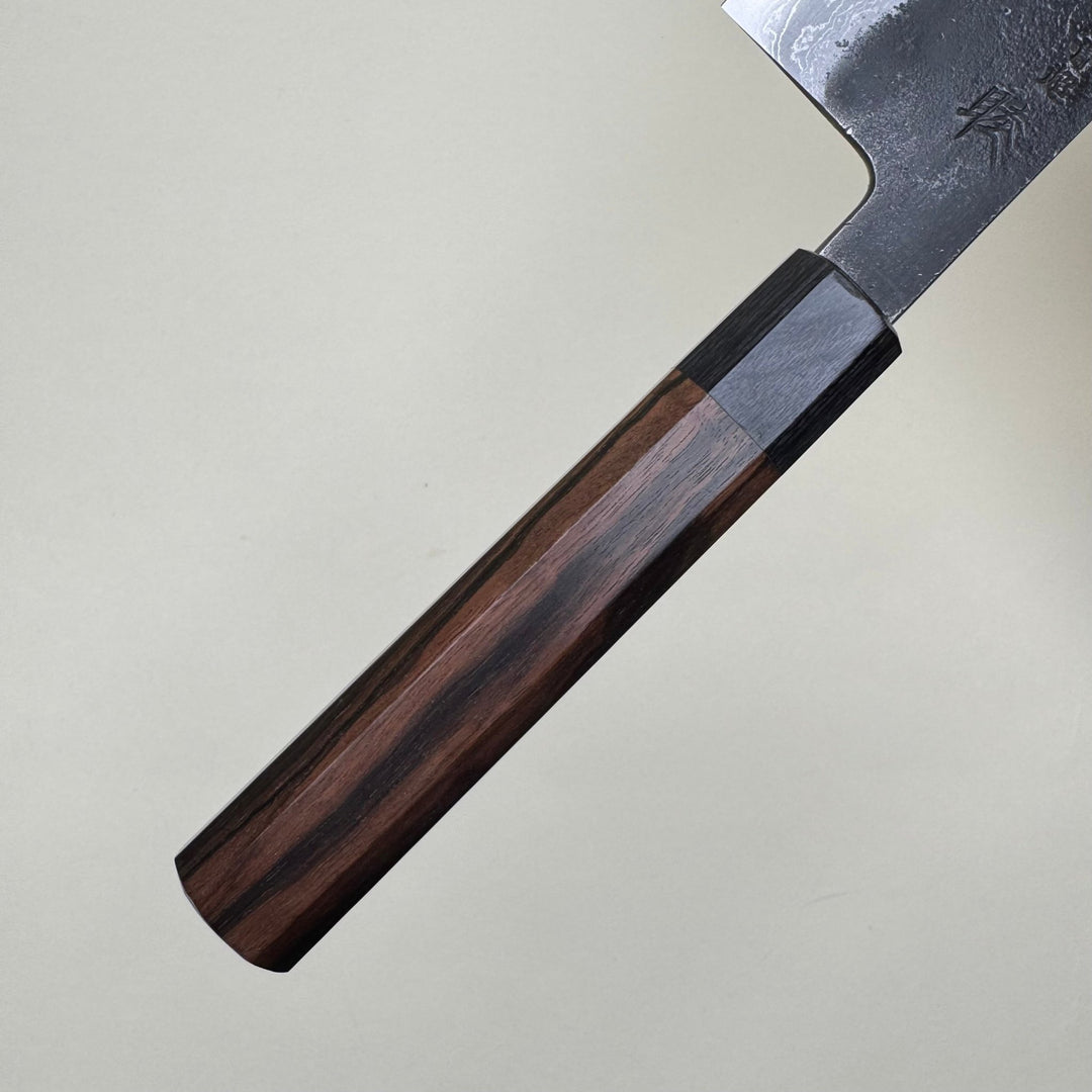Mutsumi Honoura Blue Super Kurouchi Suminagashi Gyuto Knife 240mm - Community Cutlery