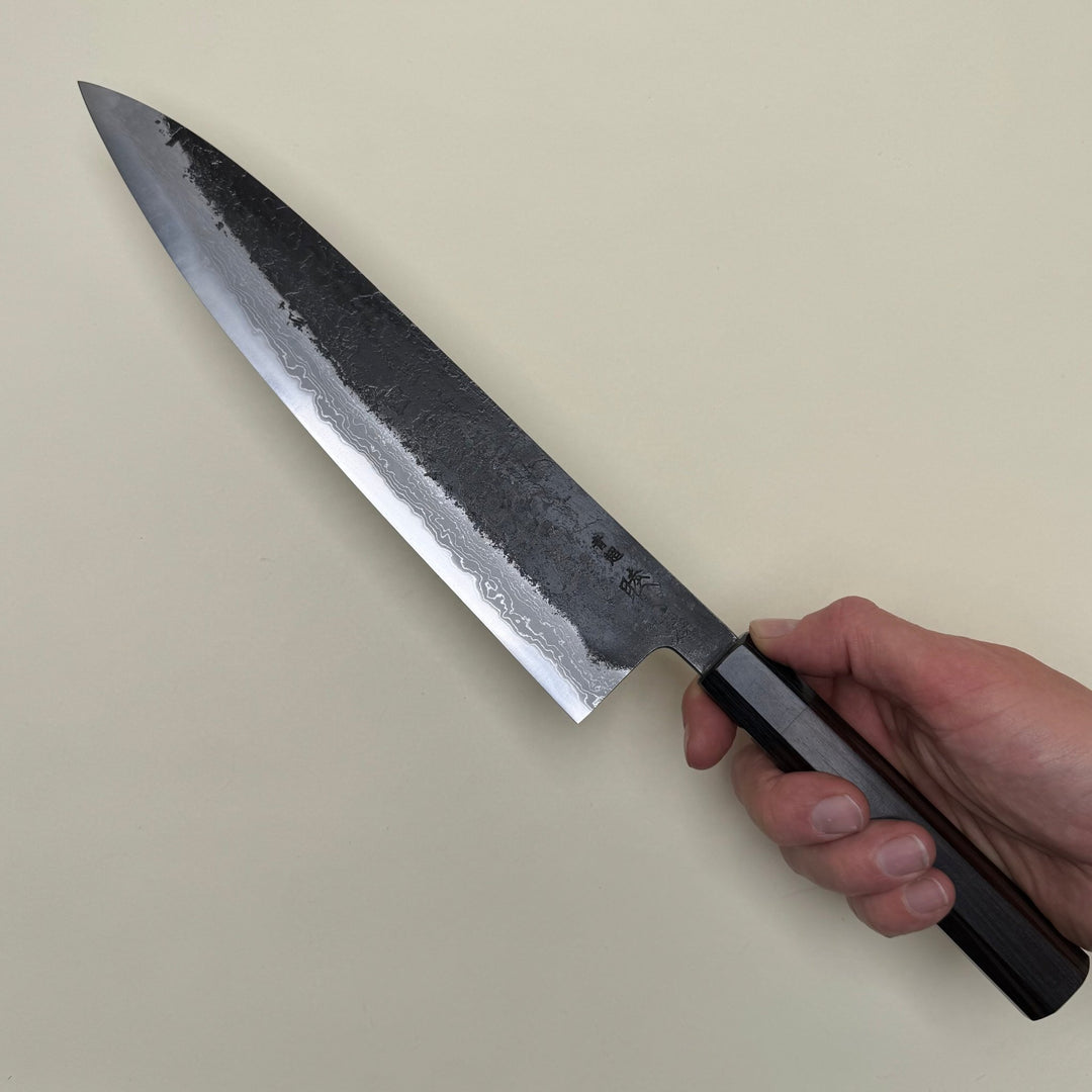 Mutsumi Honoura Blue Super Kurouchi Suminagashi Gyuto Knife 270mm - Community Cutlery