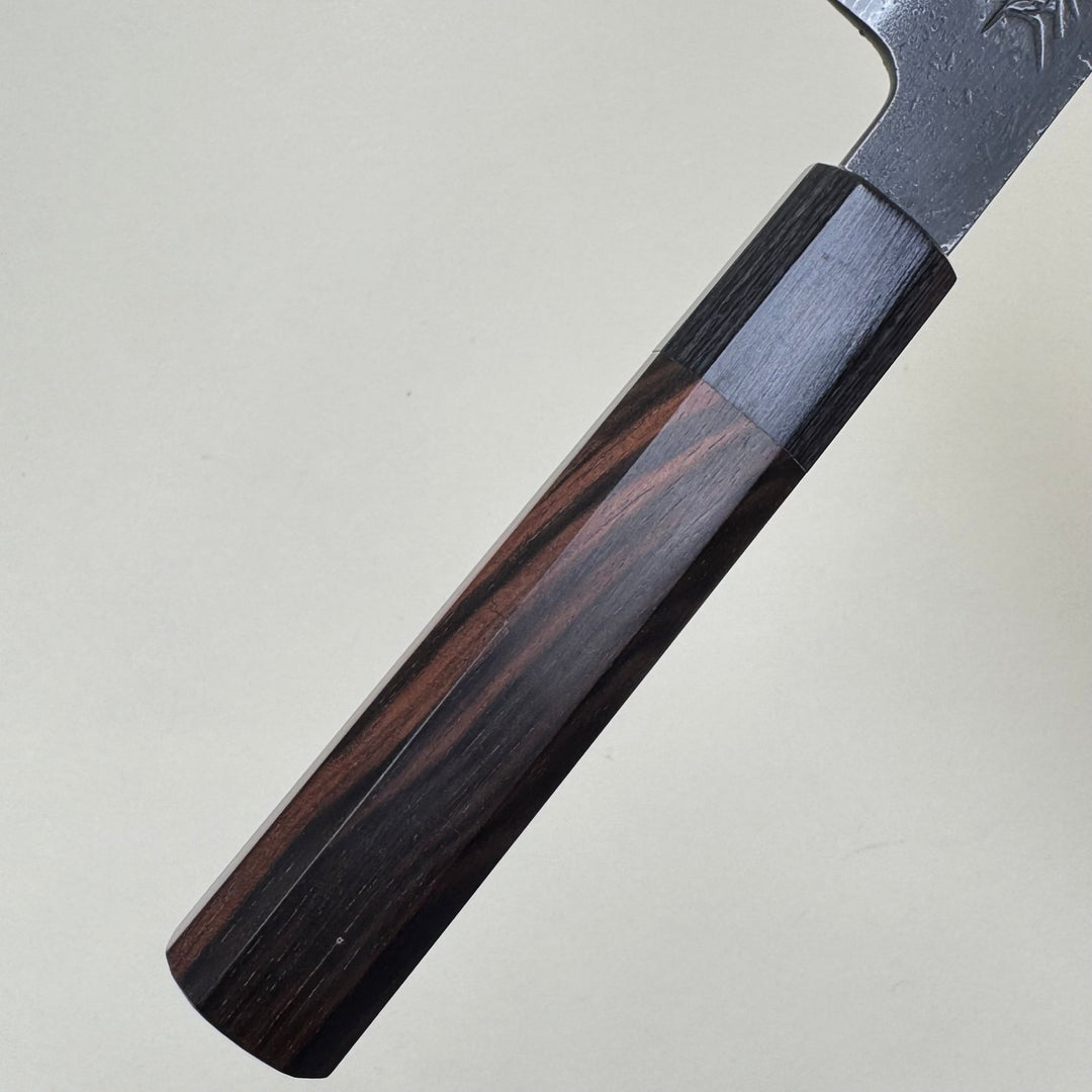 Mutsumi Honoura Blue Super Kurouchi Suminagashi Petty Knife 135mm - Community Cutlery