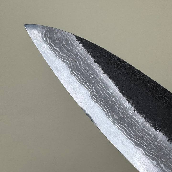 Mutsumi Honoura Blue Super Kurouchi Suminagashi Petty Knife 150mm - Community Cutlery