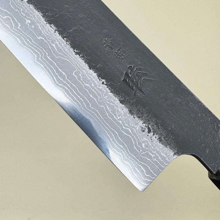 Mutsumi Honoura Blue Super Kurouchi Suminagashi Sujihiki Knife 270mm - Community Cutlery