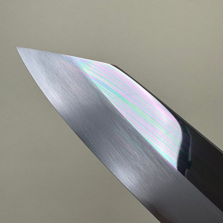 Nakagawa White 1 Kiritsuke Santoku Knife 180mm Mirror Polish, with saya - Community Cutlery