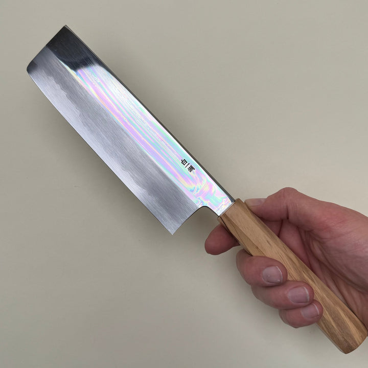 Nakagawa White 1 Nakiri Knife 180mm Mirror Polish - Community Cutlery