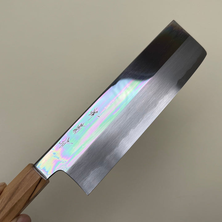 Nakagawa White 1 Nakiri Knife 180mm Mirror Polish - Community Cutlery