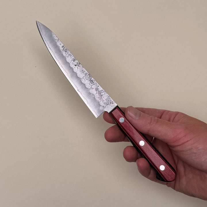 Nashiji Petty 135mm Ginsan Purple Handle - Community Cutlery