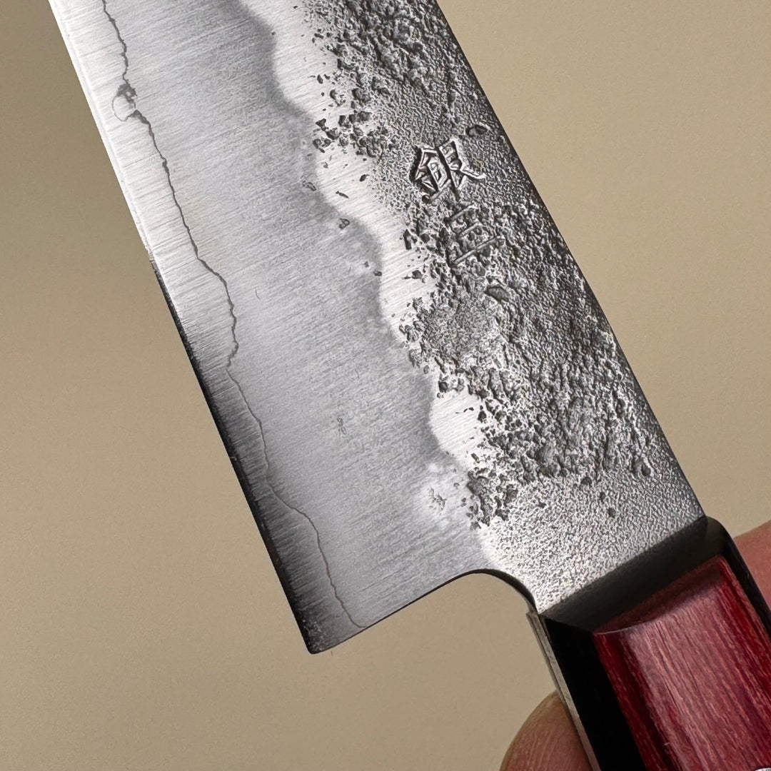 Nashiji Petty 135mm Ginsan Purple Handle - Community Cutlery