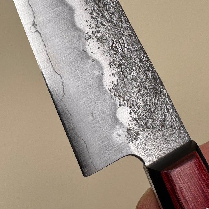 Nashiji Petty 135mm Ginsan Purple Handle - Community Cutlery