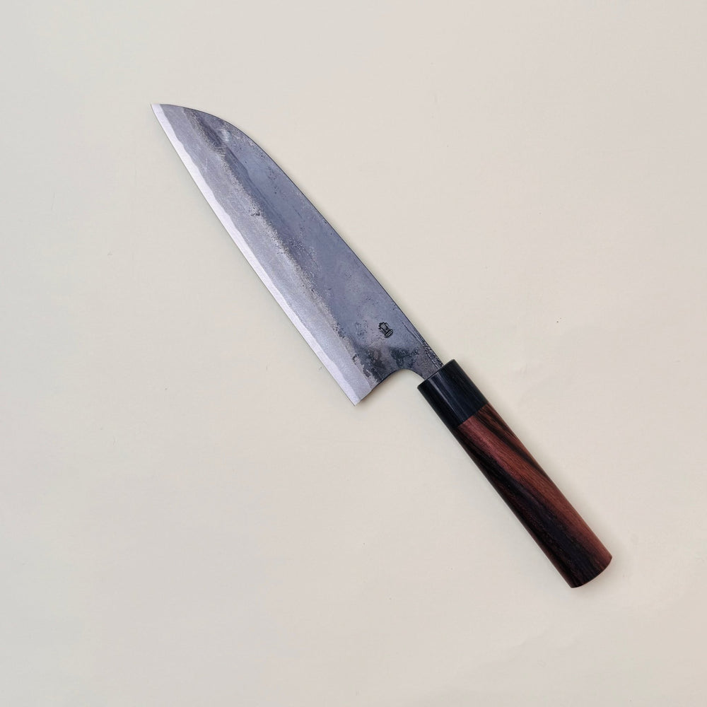 Ohishi Blue 1 Kurouchi Santoku 180mm - Community Cutlery