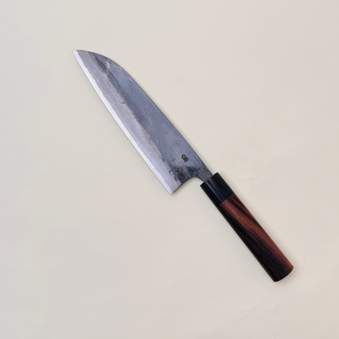Ohishi Blue 1 Kurouchi Santoku 180mm - Community Cutlery