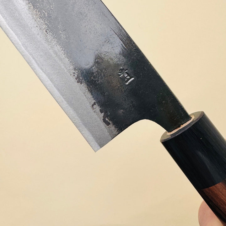 Ohishi Blue 1 Kurouchi Santoku 180mm - Community Cutlery