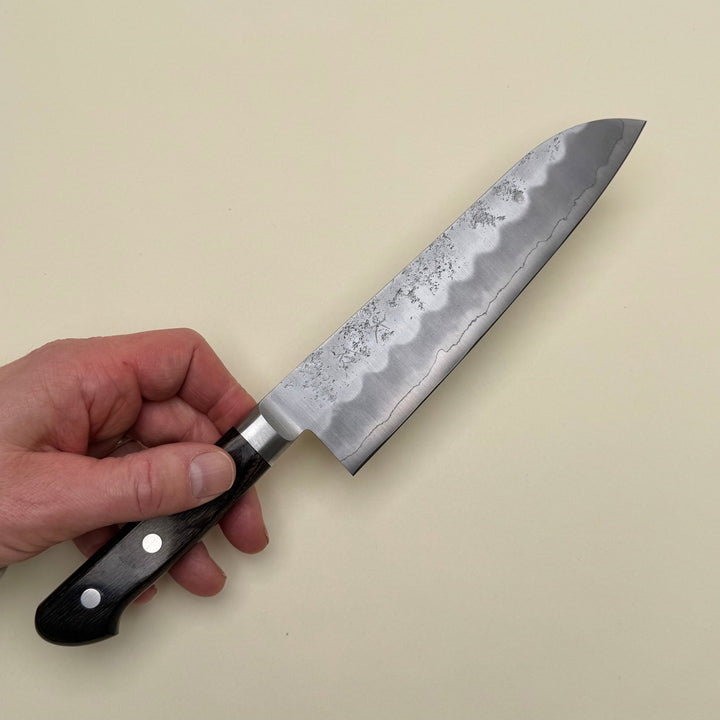 Ohishi Ginsan Santoku 180mm Nashiji - Community Cutlery