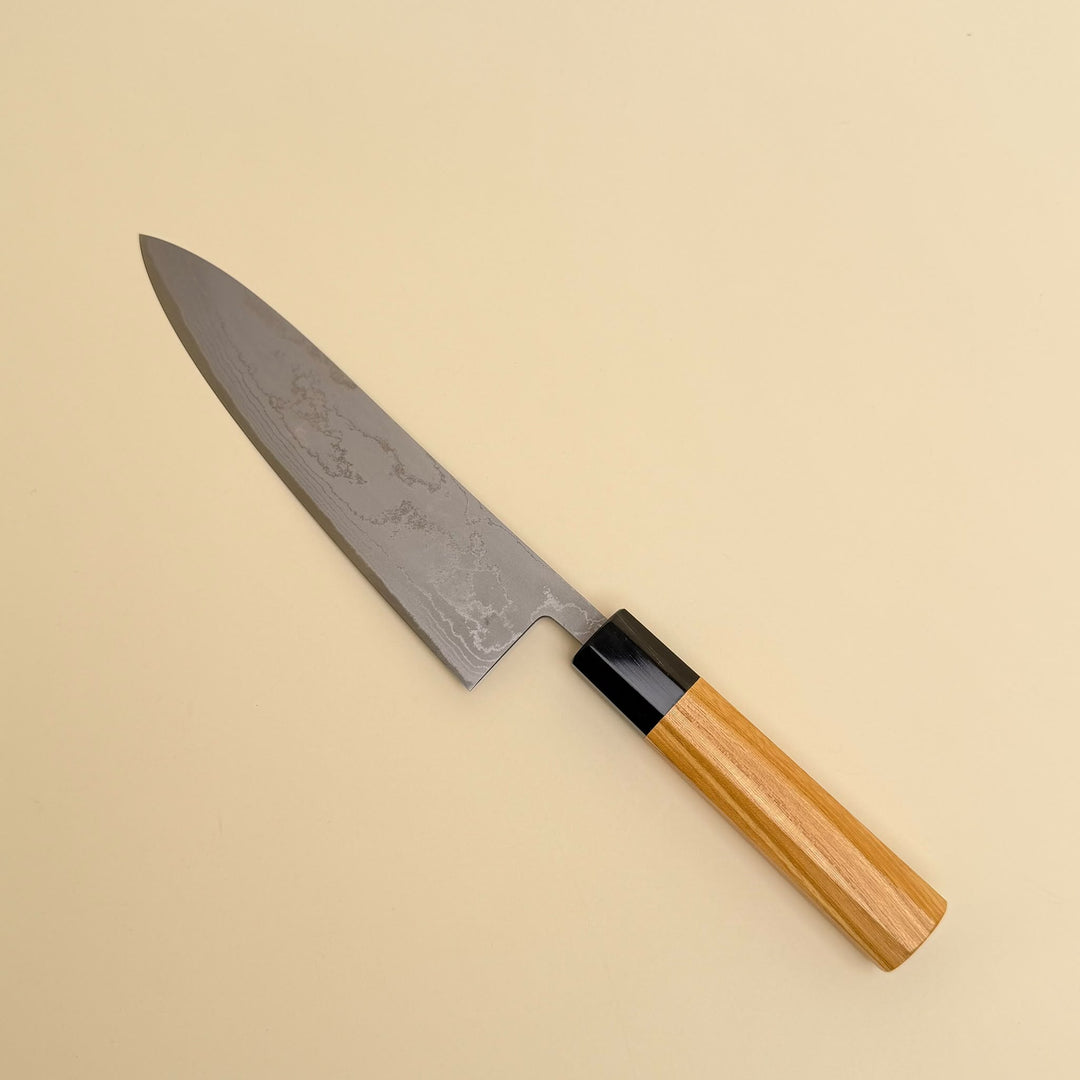 Ohishi Shirogami Gyuto Knife 180mm Suminagashi-knife-Community Cutlery