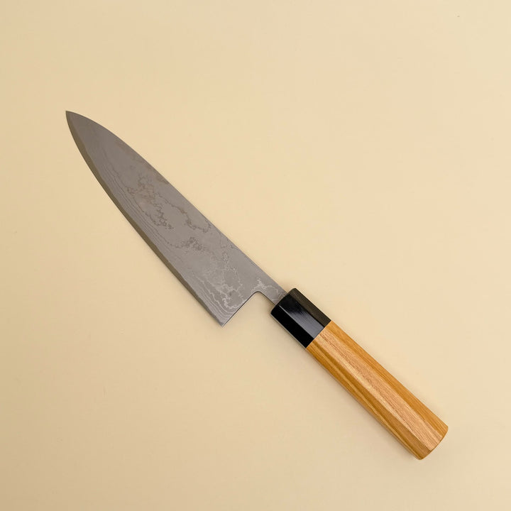Ohishi Shirogami Gyuto Knife 180mm Suminagashi-knife-Community Cutlery