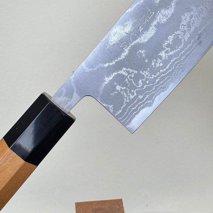 Ohishi White 1 Nakiri Knife 165mm Suminagashi - Community Cutlery