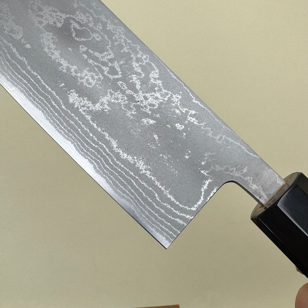 Ohishi White 1 Nakiri Knife 165mm Suminagashi - Community Cutlery